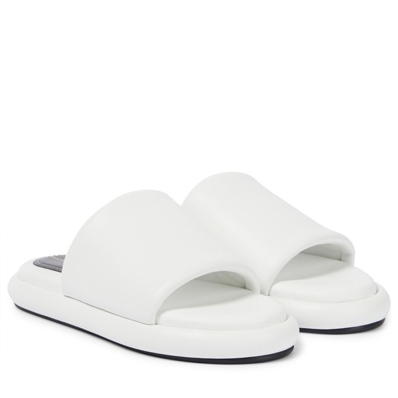 Proenza Schouler pipe padded leather slides white 40 womens size 9 - Picture 1 of 12